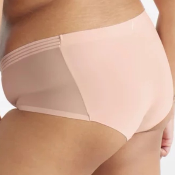 Two Knix Mesh Essential Boyshort Underwear Sz L in Nude NWOT - Picture 1 of 10